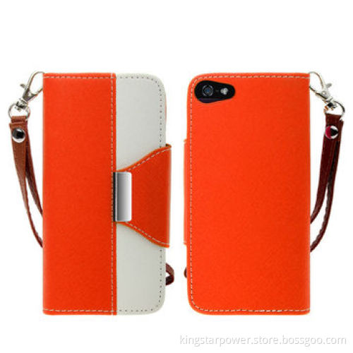 Leather case for iPhone 5 5G, PC and PU materials